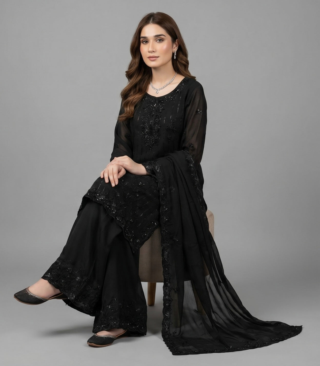 S-36 Chiffon Party Wear