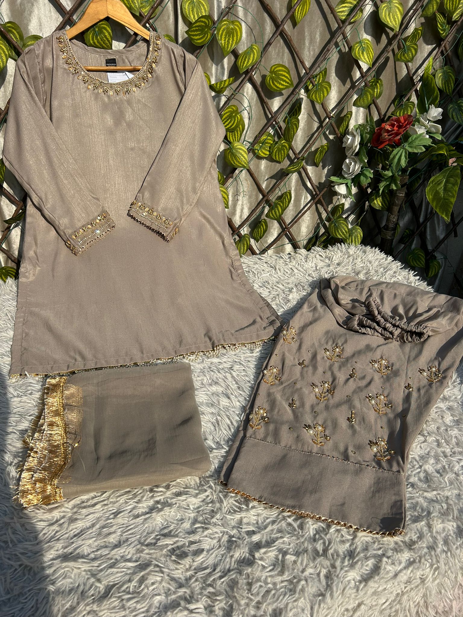 S-65 Farshi Shalwar Raw Silk