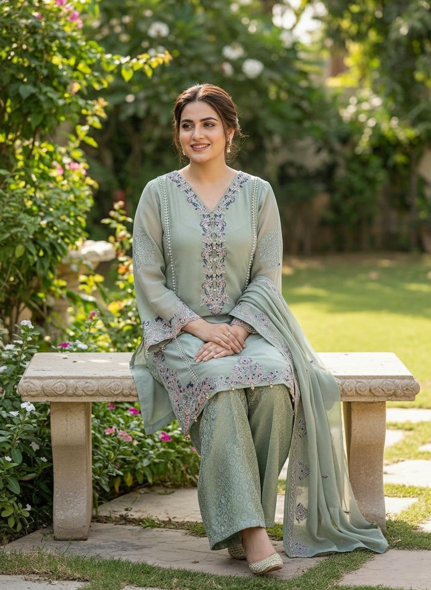 S-10 Chiffon Party Wear