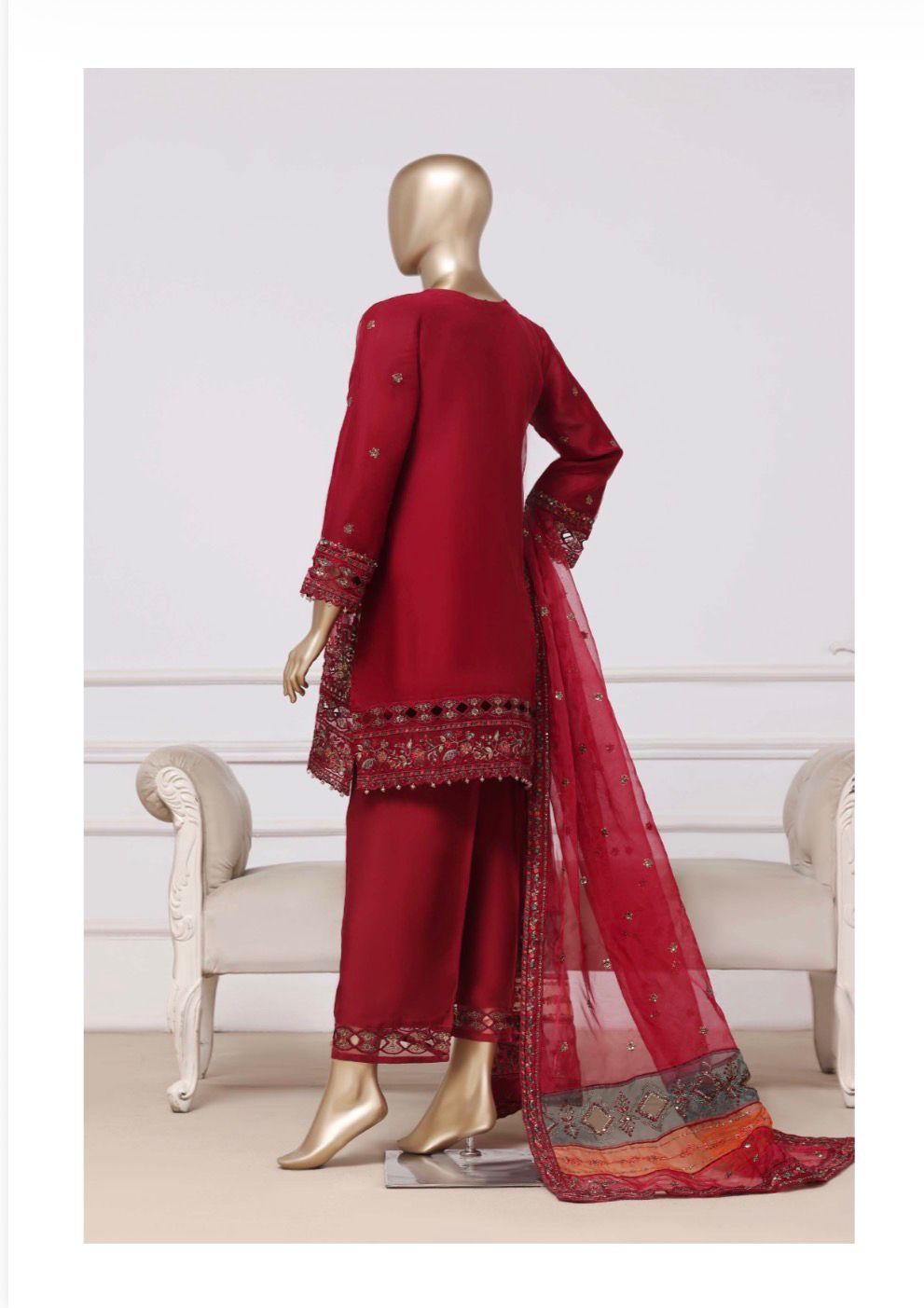 SB-01 Organza Party Wear And Wedding Wear