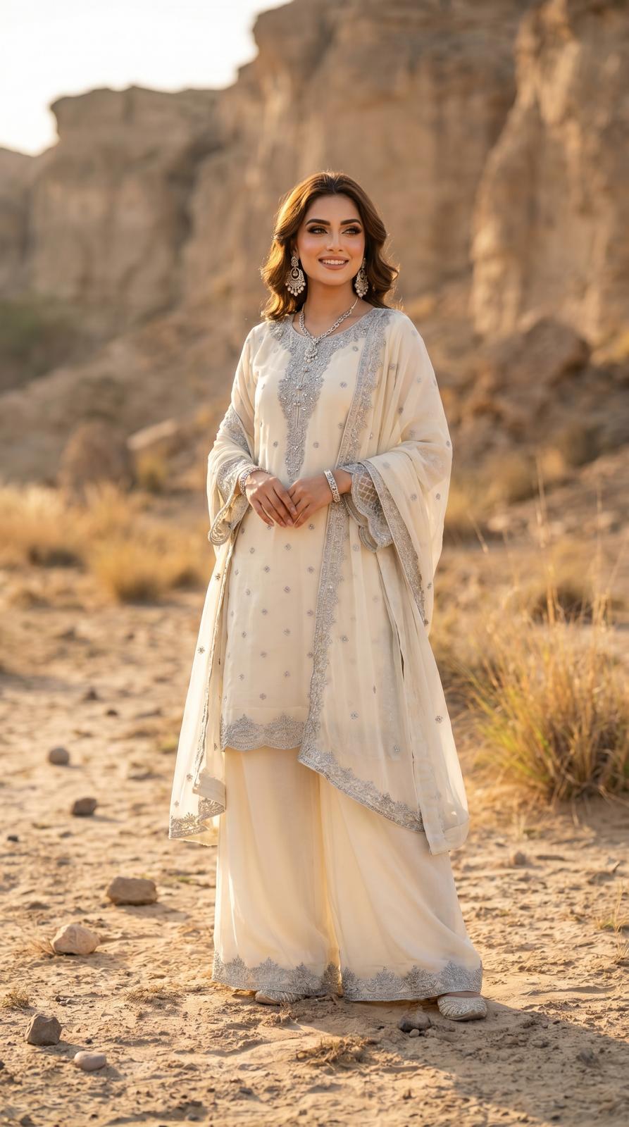 S-55 Chiffon Party Wear