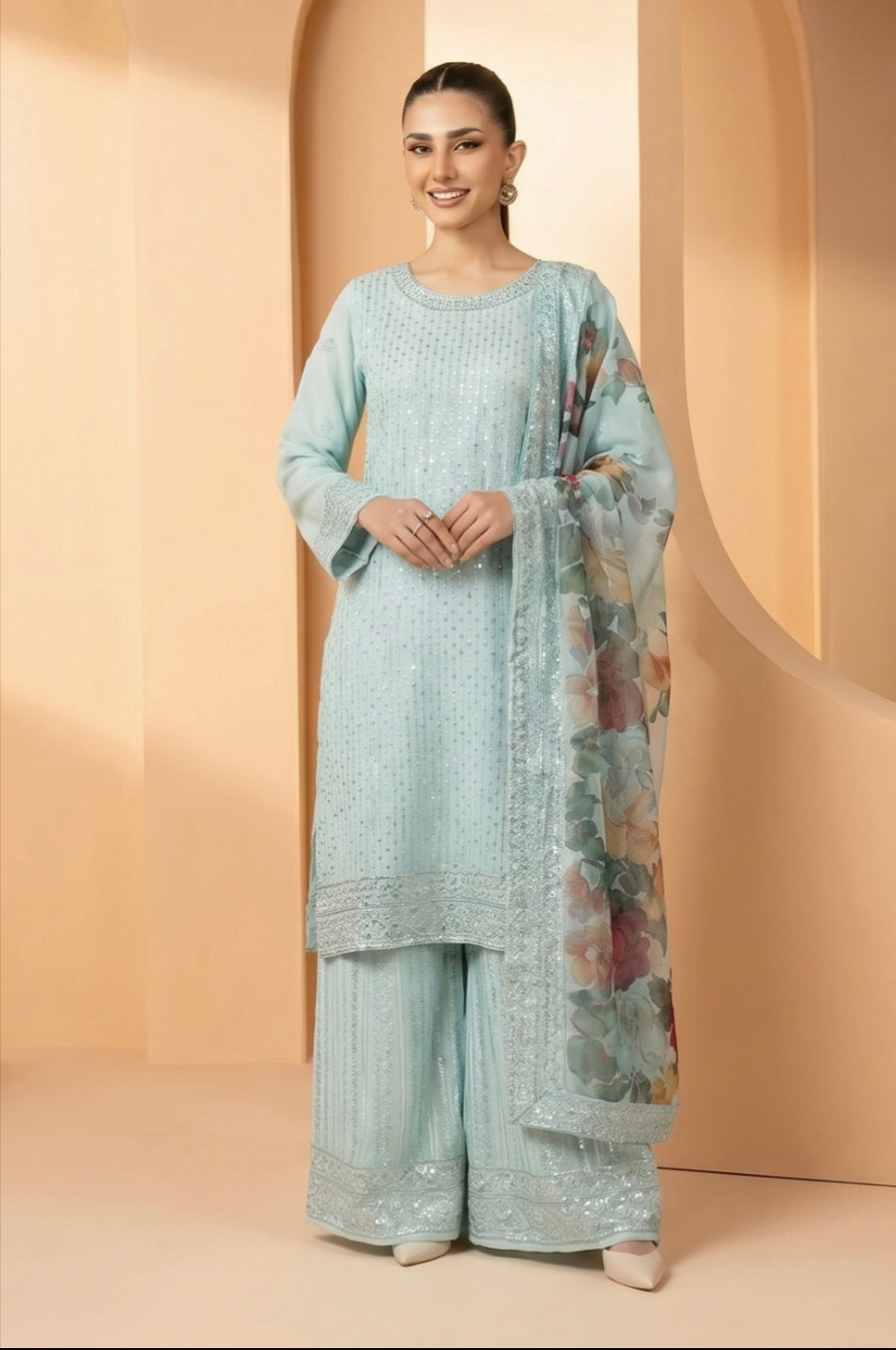 S-34 Chiffon Party Wear