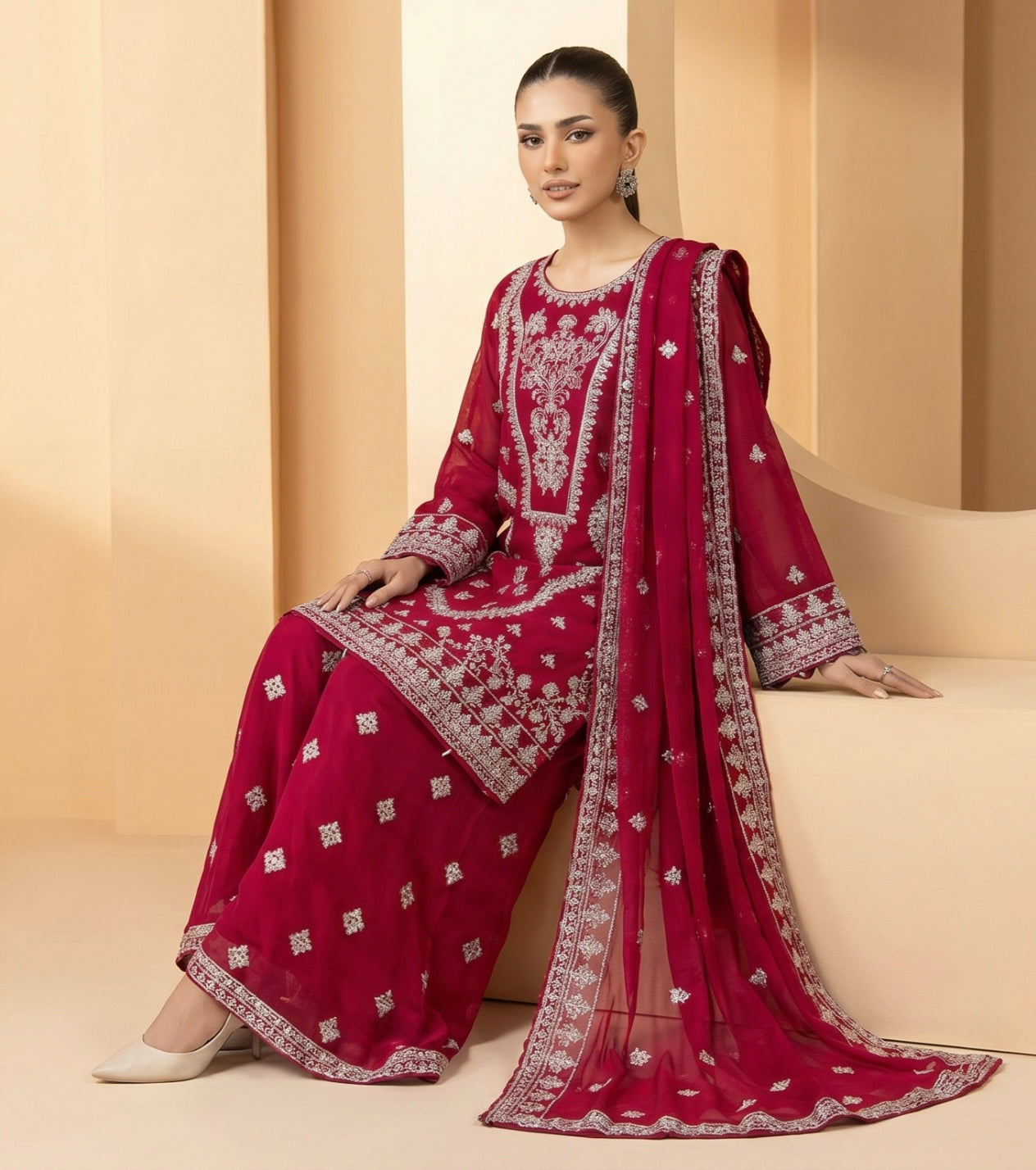 S-61 Chiffon Party Wear