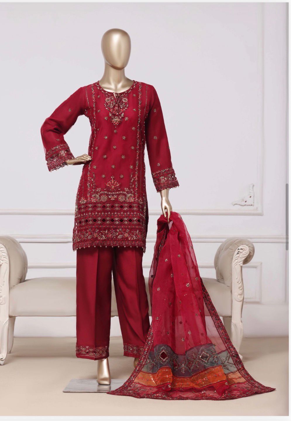 SB-01 Organza Party Wear And Wedding Wear