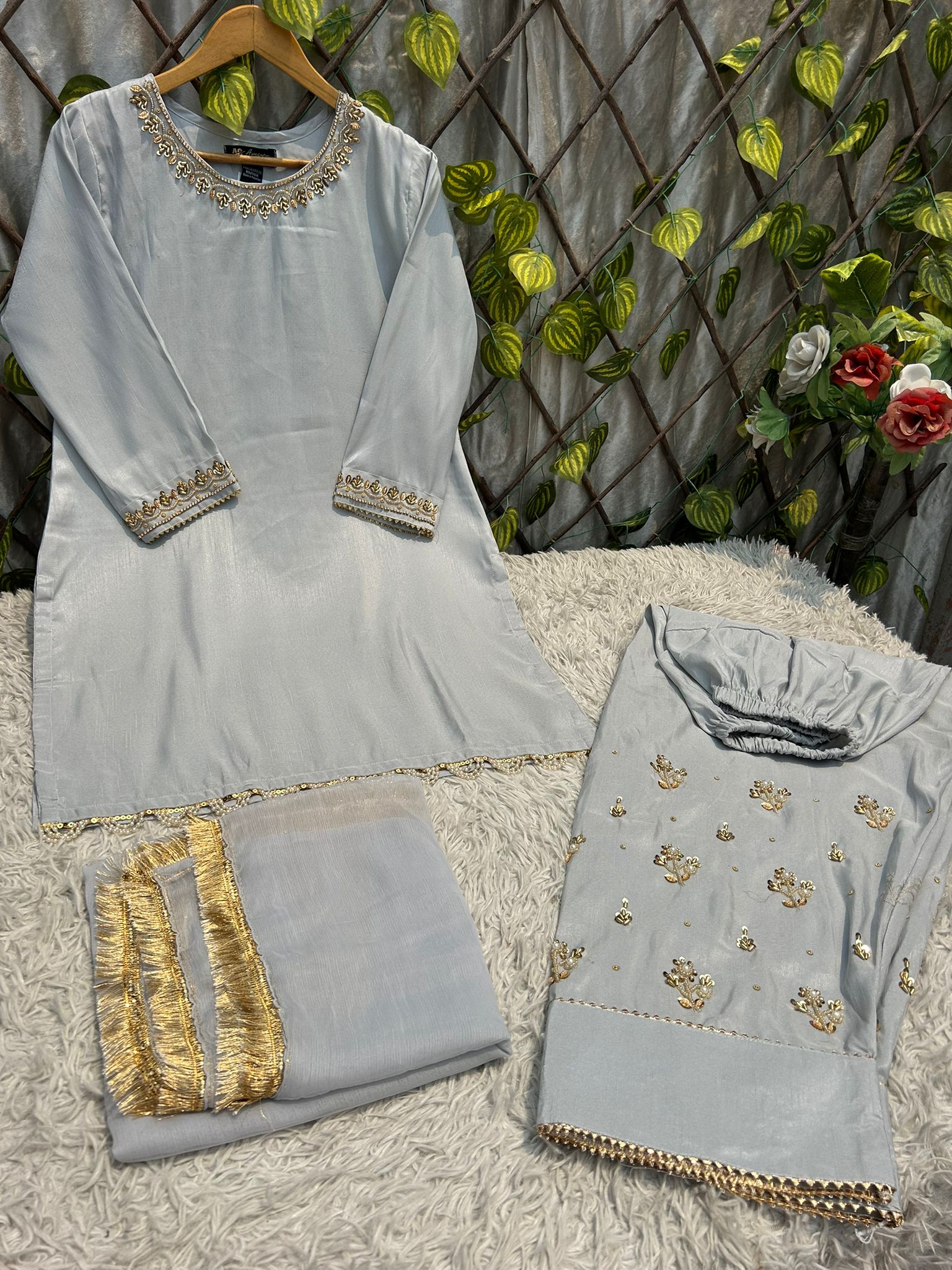 S-68 Farshi Shalwar Raw Silk