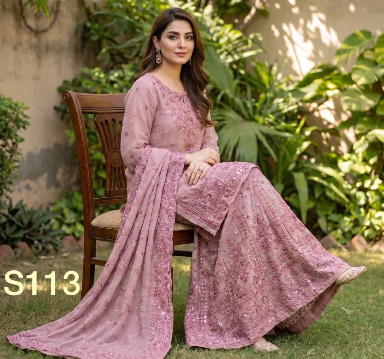 S-19 Chiffon Party Wear