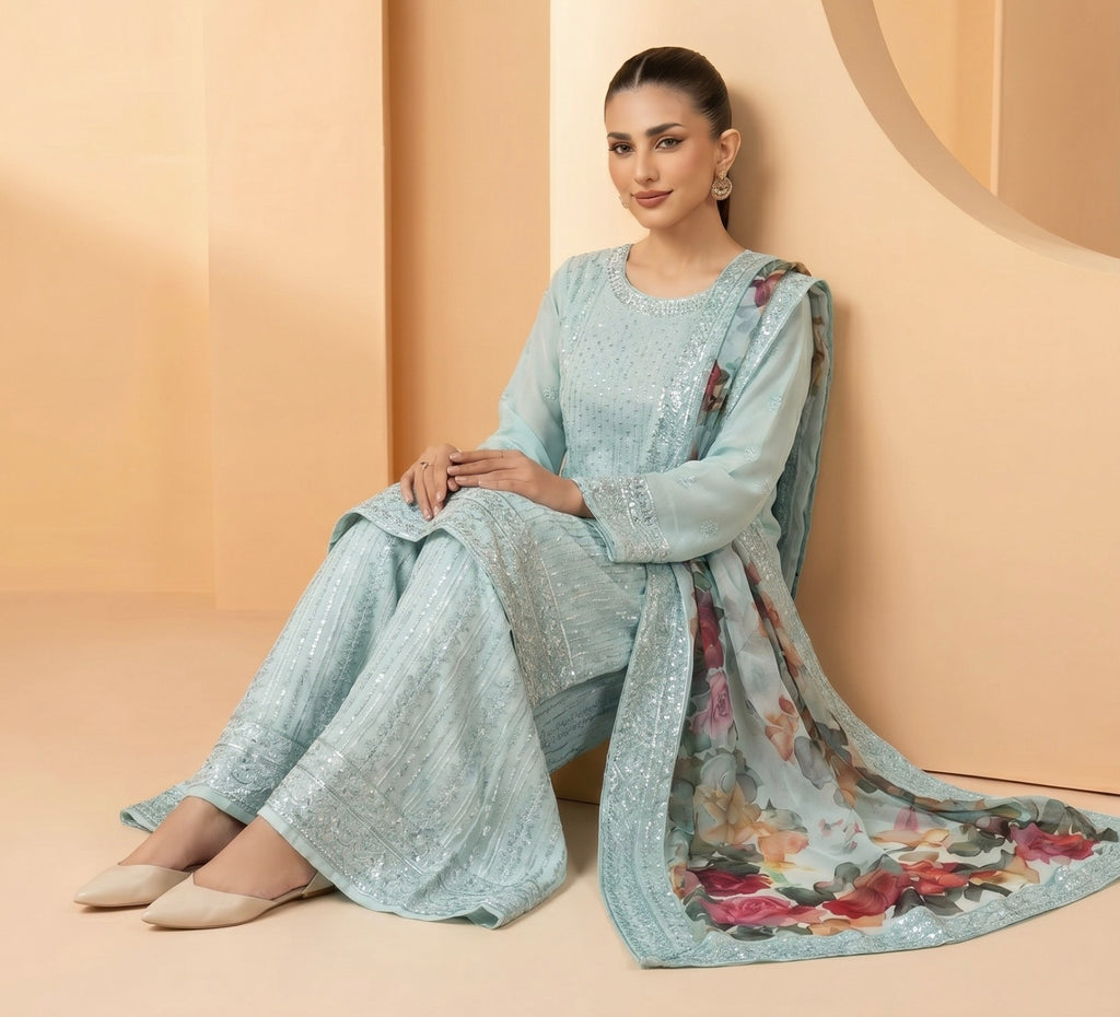 S-34 Chiffon Party Wear