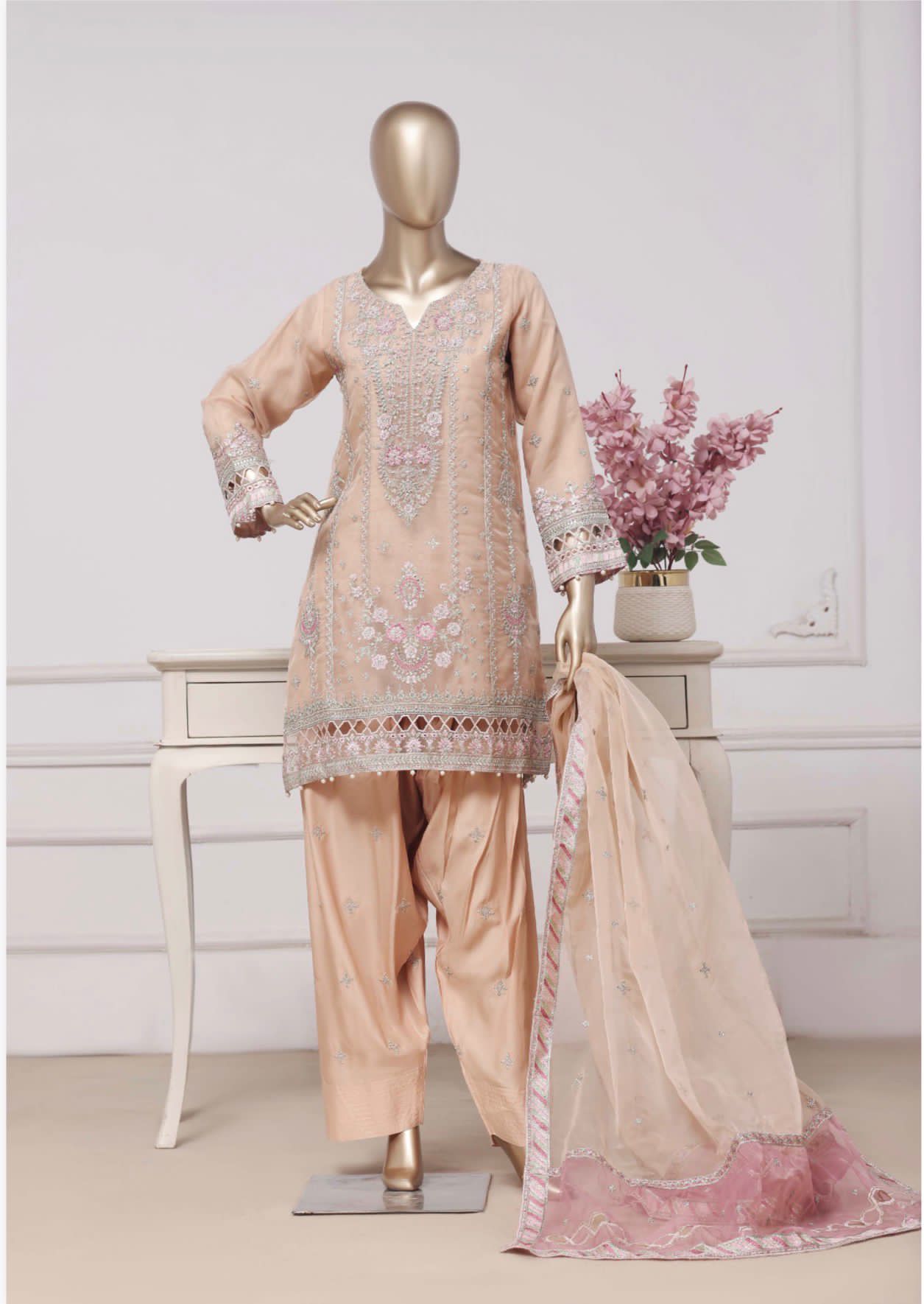 SB-02 Organza Party Wear And Wedding Wear