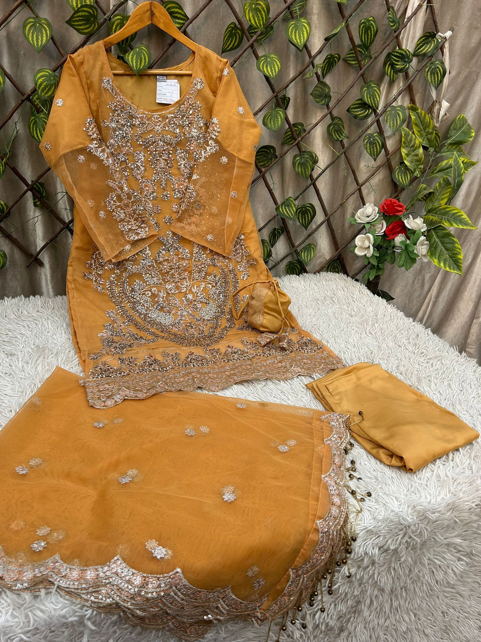 Ai-23 Organza Party Wear And Wedding Wear
