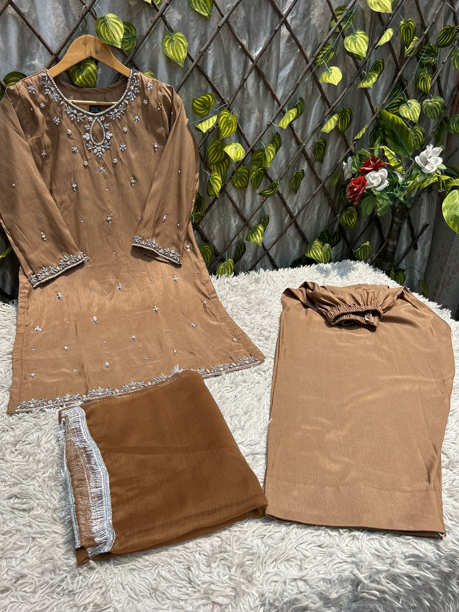 S-64 Farshi Shalwar Raw Silk